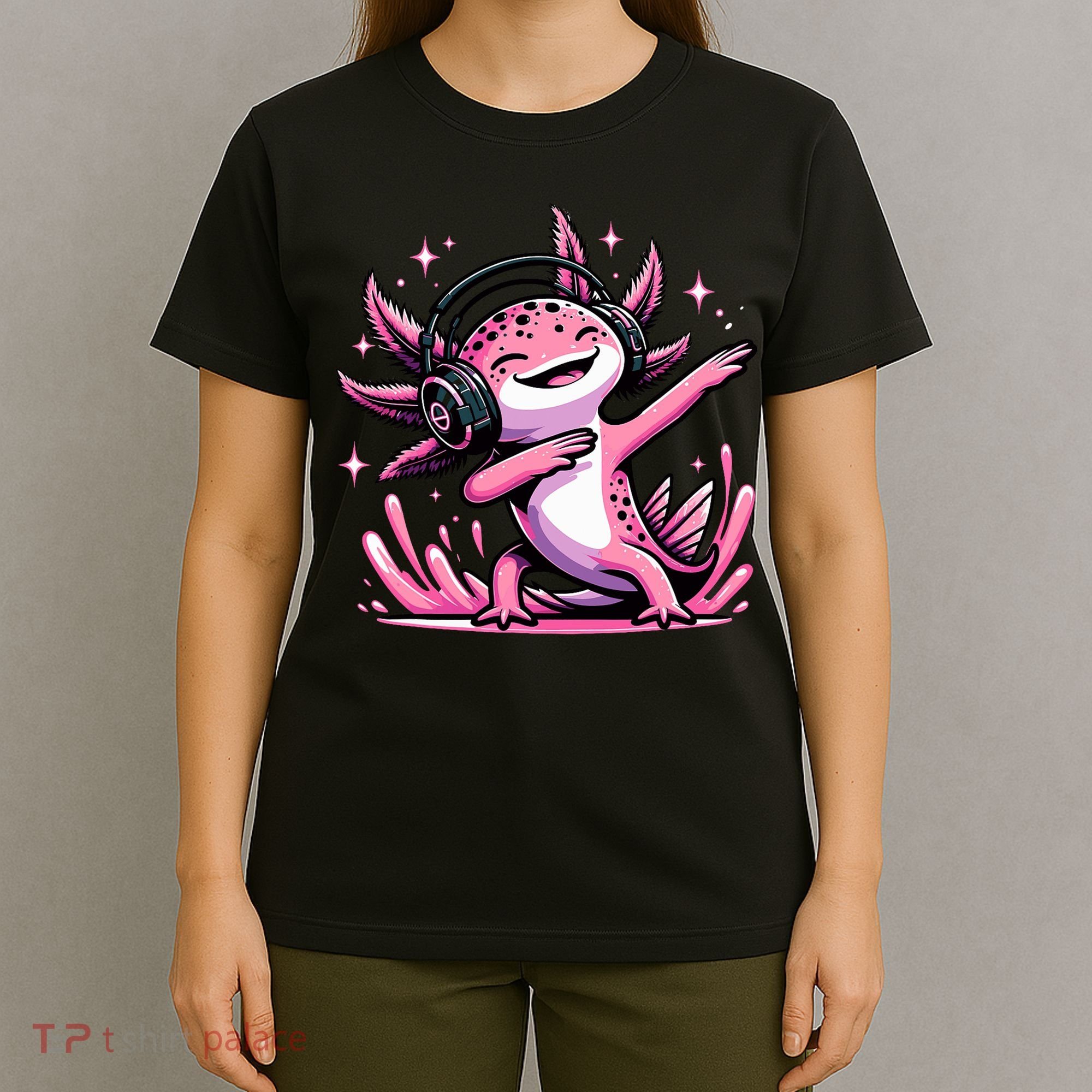 Dabbing Axolotl Kawaii Cute Axolotl Gaming T-Shirt