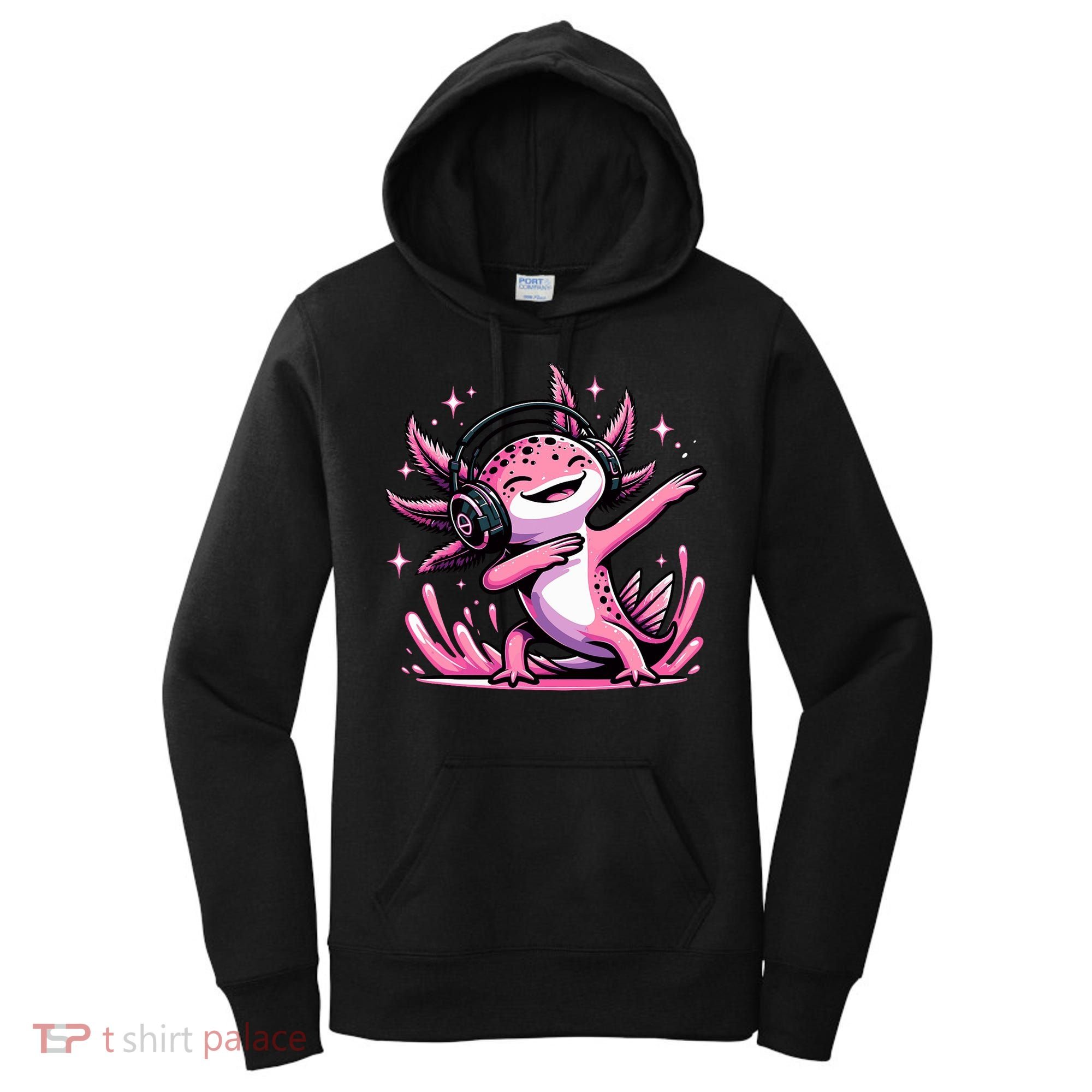 Dabbing Axolotl Kawaii Cute Axolotl Gaming Women's Hoodie