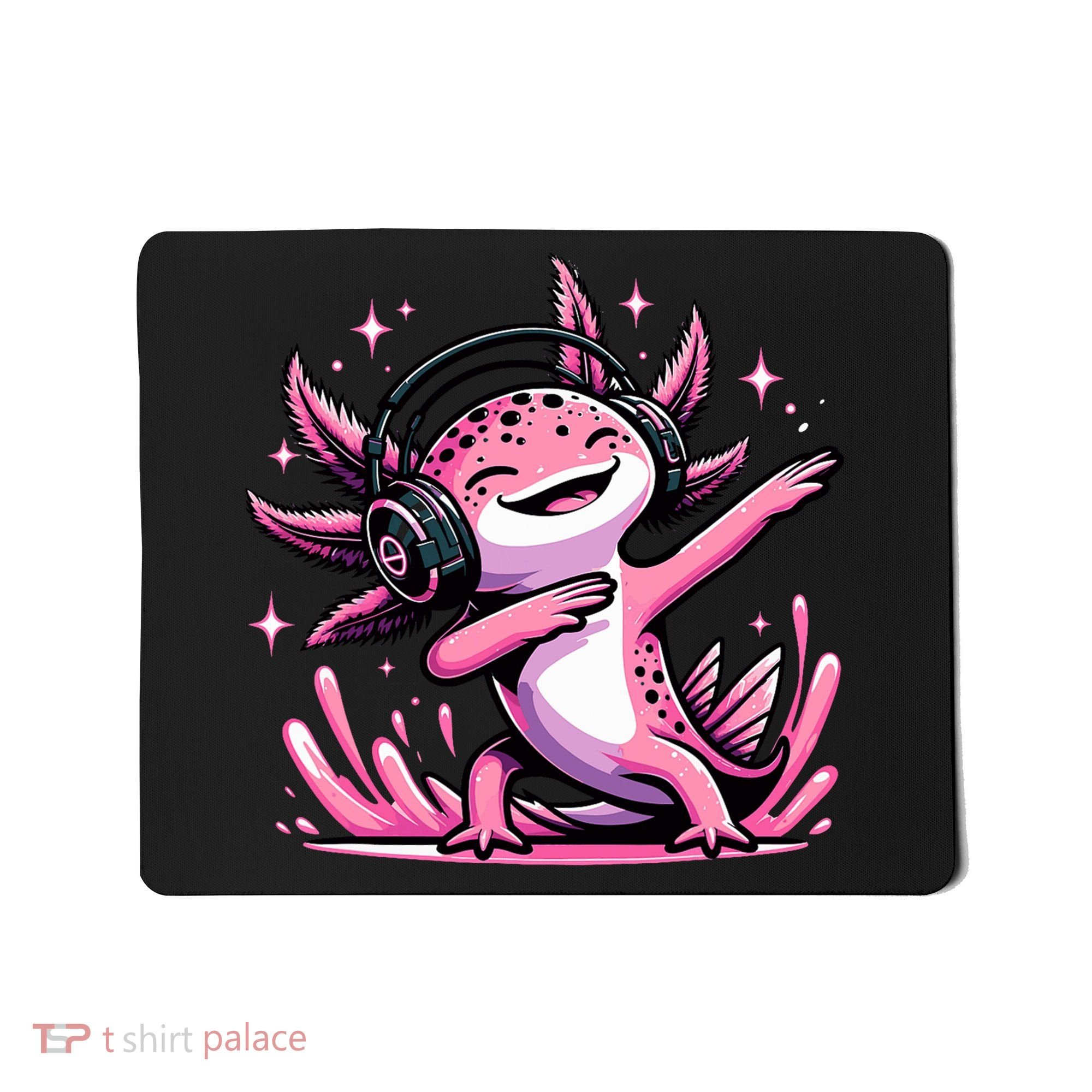 Dabbing Axolotl Kawaii Cute Axolotl Gaming Mousepad