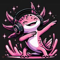 Dabbing Axolotl Kawaii Cute Axolotl Gaming Mousepad thumb 1