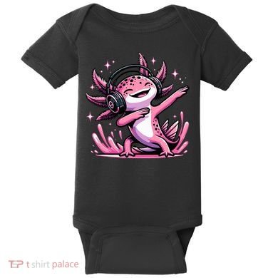 Dabbing Axolotl Kawaii Cute Axolotl Gaming Baby Bodysuit