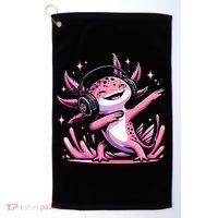 Dabbing Axolotl Kawaii Cute Axolotl Gaming Golf Towel thumb 0