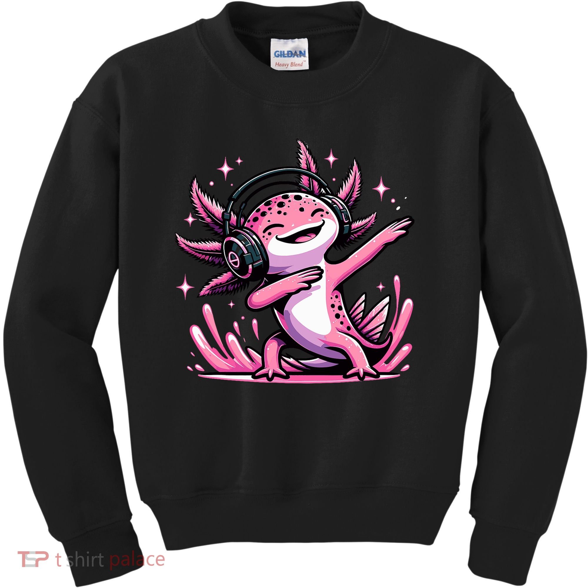Dabbing Axolotl Kawaii Cute Axolotl Gaming Kids Sweatshirt