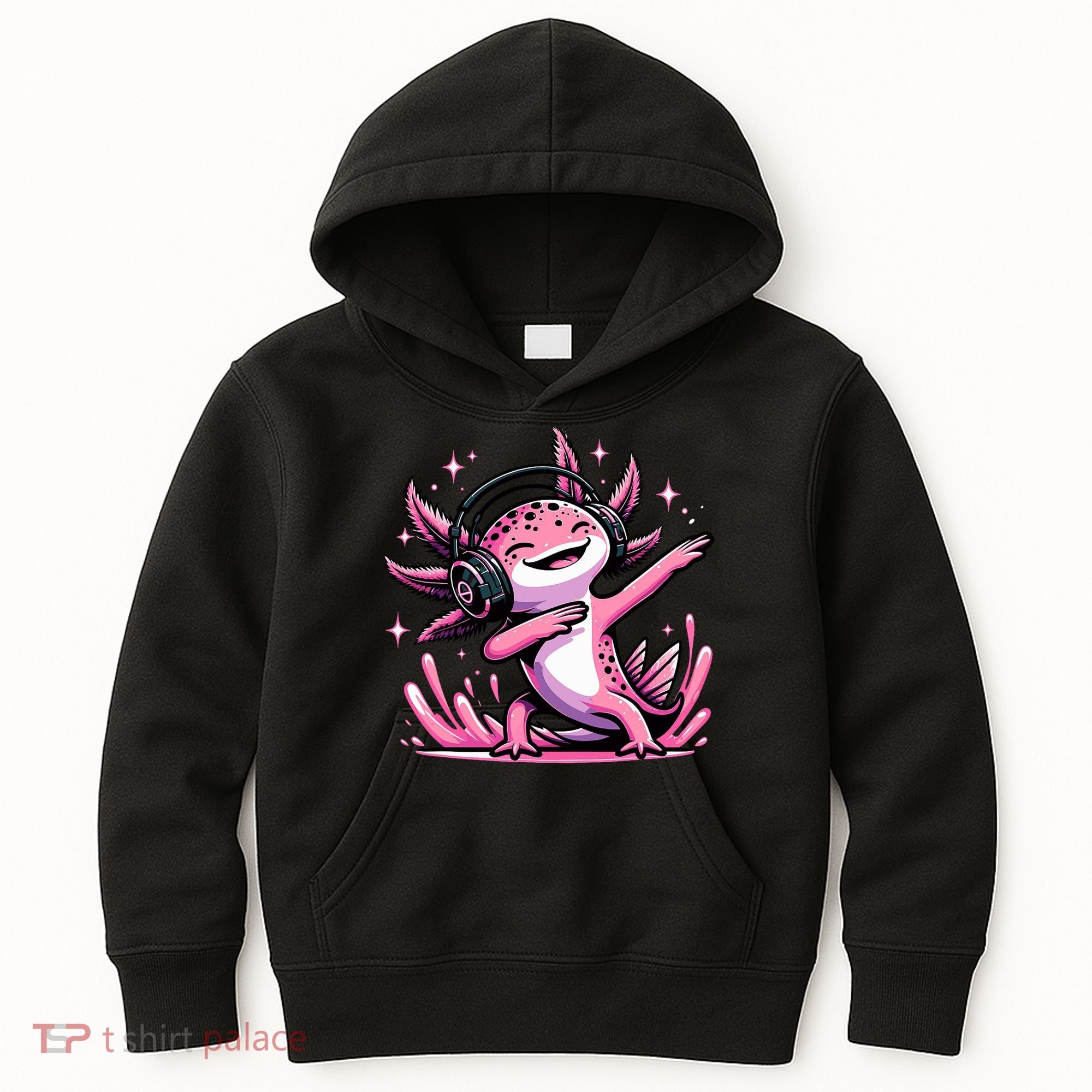 Dabbing Axolotl Kawaii Cute Axolotl Gaming Kids Hoodie