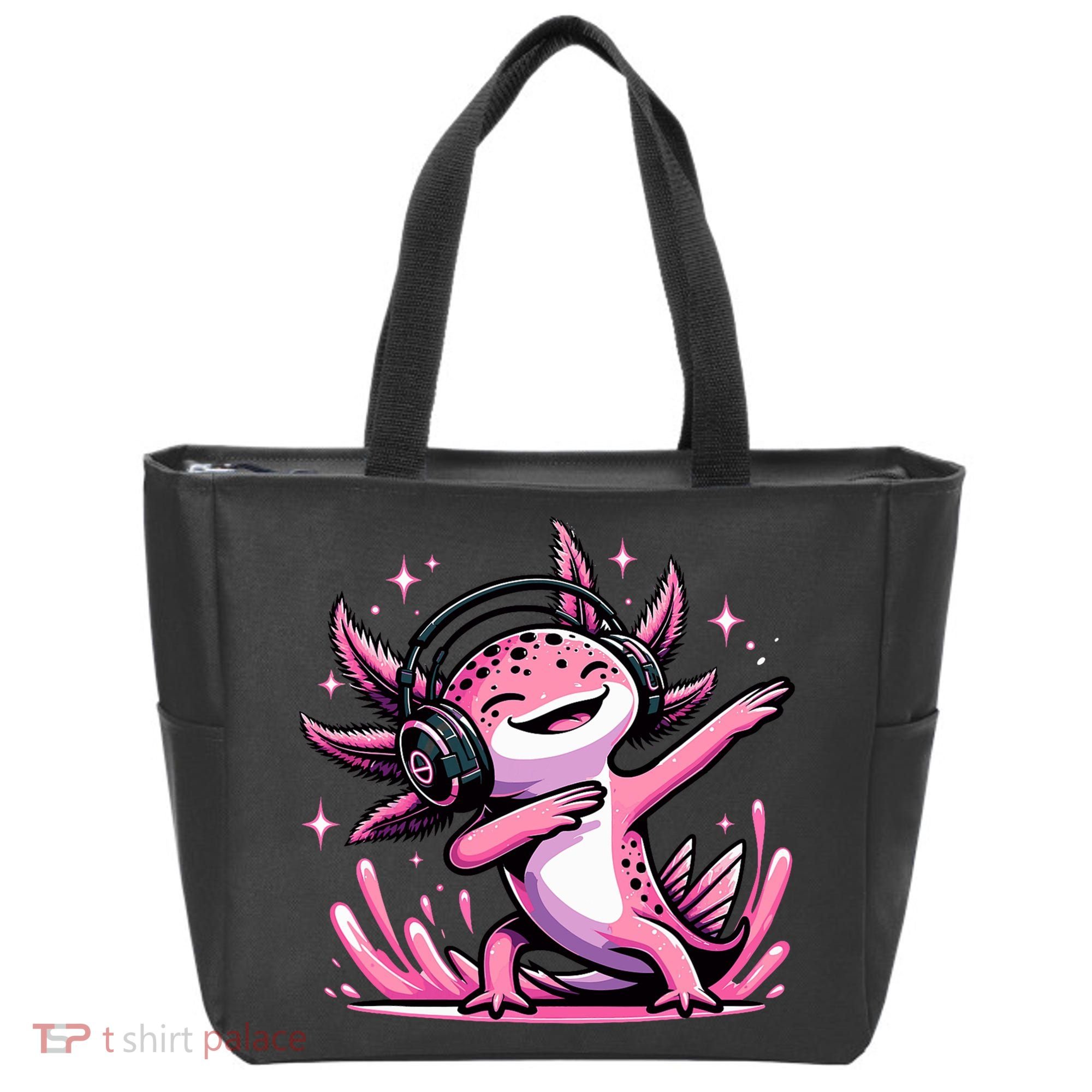 Dabbing Axolotl Kawaii Cute Axolotl Gaming Tote Bag