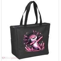 Dabbing Axolotl Kawaii Cute Axolotl Gaming Tote Bag thumb 2