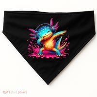 Dabbing Axolotl Kawaii Gaming Headphone  USA-Made Doggie Bandana thumb 0