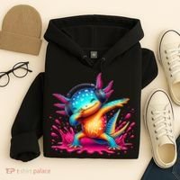 Dabbing Axolotl Kawaii Gaming Headphone  Hoodie thumb 4