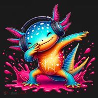 Dabbing Axolotl Kawaii Gaming Headphone  Hoodie thumb 7