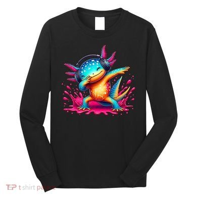 Dabbing Axolotl Kawaii Gaming Headphone  Long Sleeve Shirt