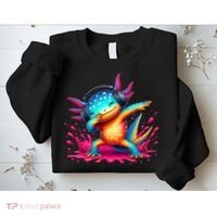 Dabbing Axolotl Kawaii Gaming Headphone  Sweatshirt thumb 2
