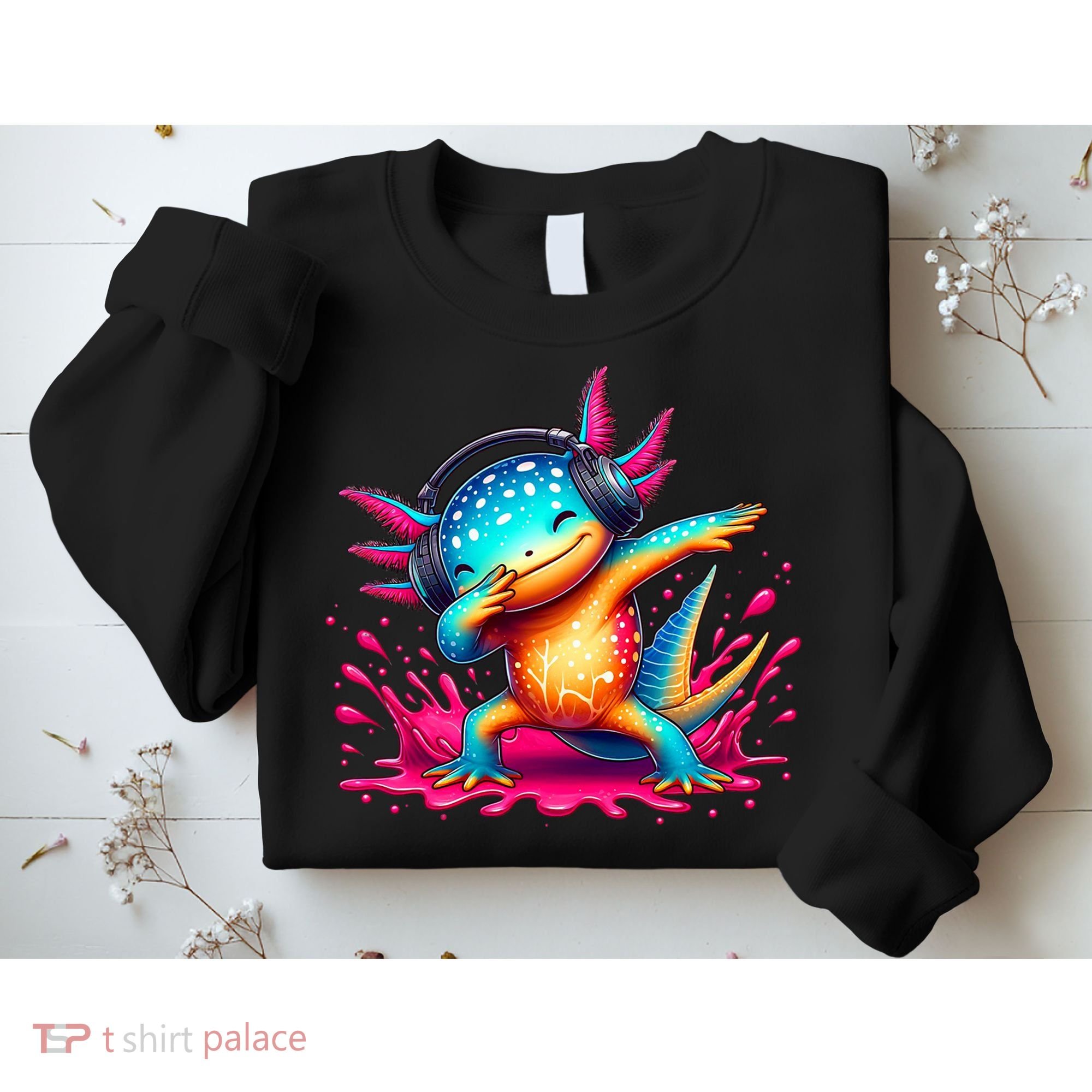 Dabbing Axolotl Kawaii Gaming Headphone  Sweatshirt