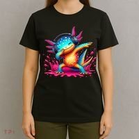Dabbing Axolotl Kawaii Gaming Headphone  T-Shirt thumb 4