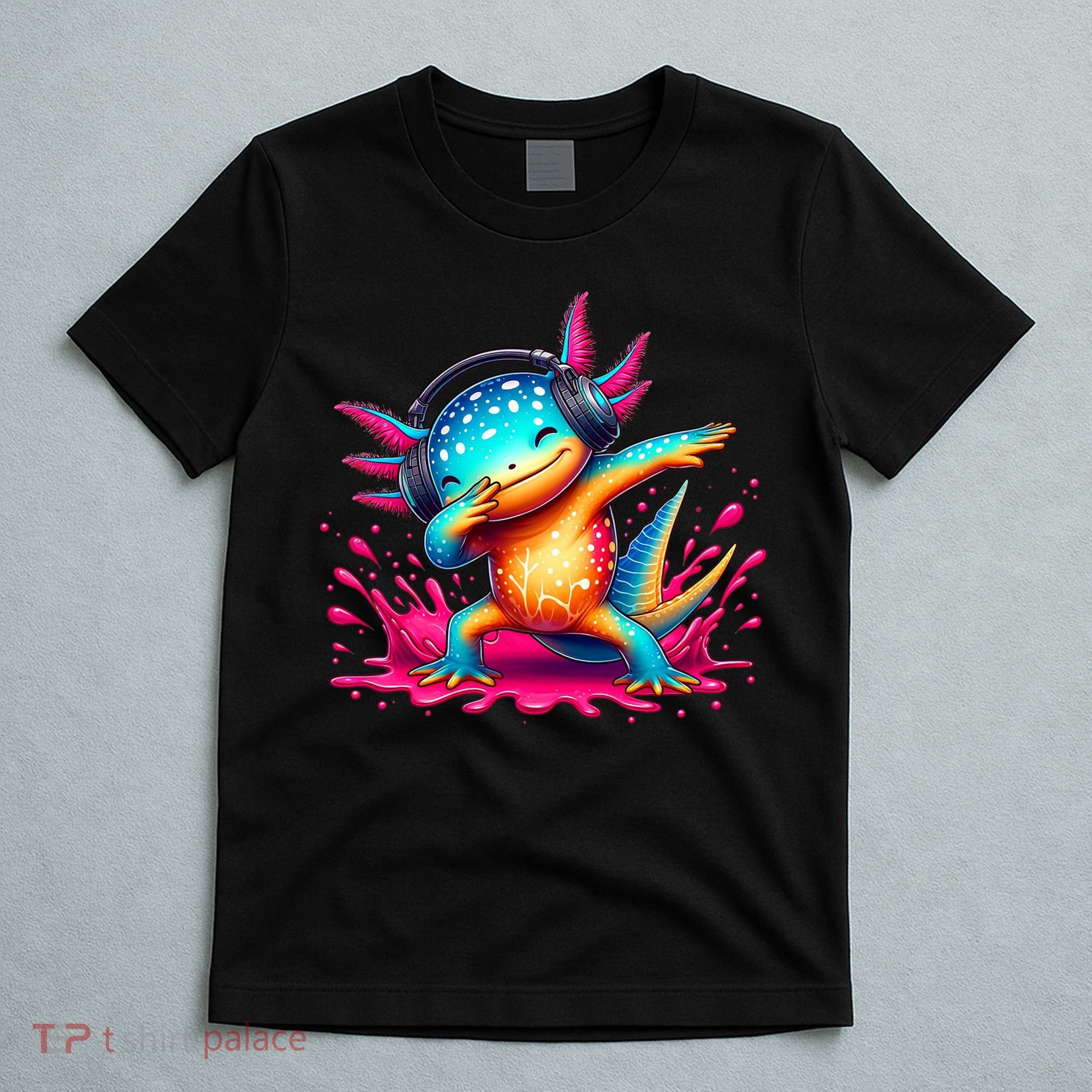 Dabbing Axolotl Kawaii Gaming Headphone  T-Shirt
