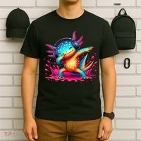 Dabbing Axolotl Kawaii Gaming Headphone  T-Shirt thumb 6