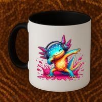 Dabbing Axolotl Kawaii Gaming Headphone  Coffee Mug thumb 2
