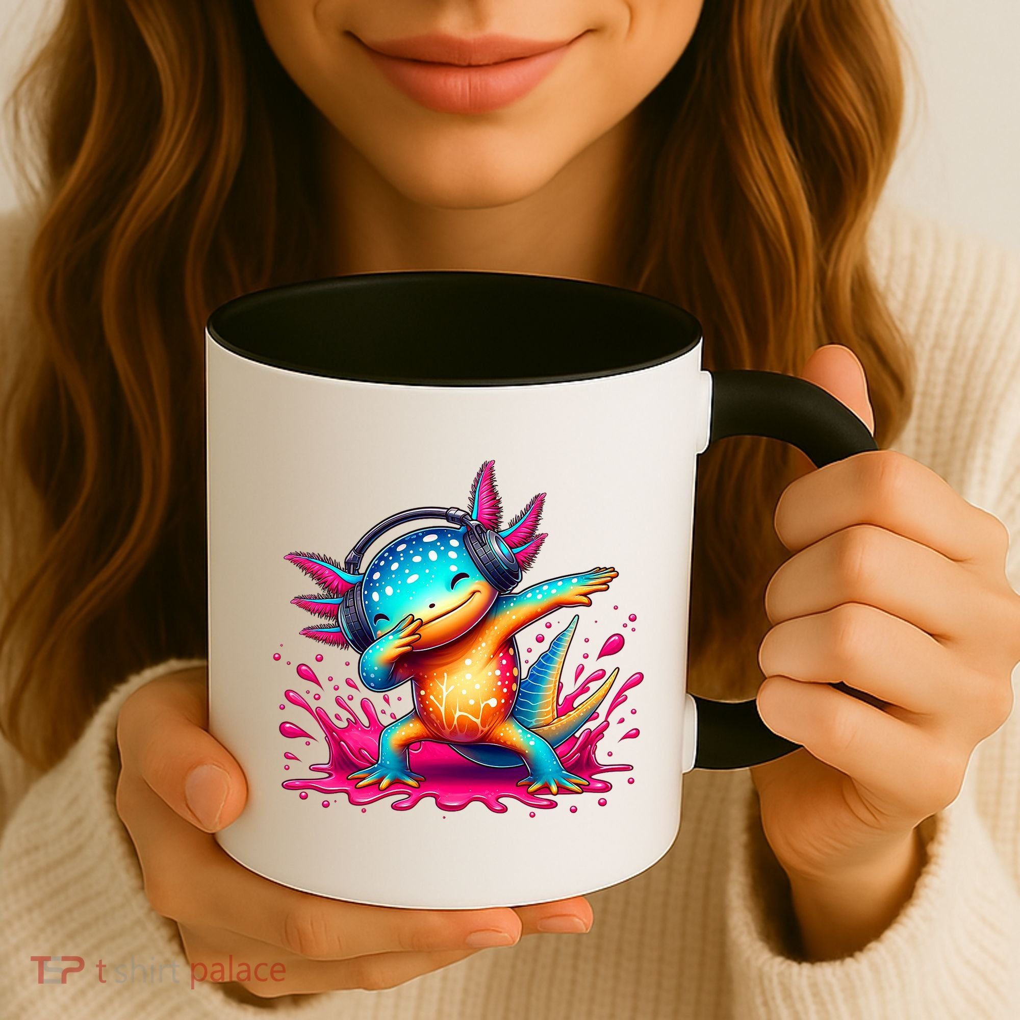 Dabbing Axolotl Kawaii Gaming Headphone  Coffee Mug