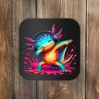 Dabbing Axolotl Kawaii Gaming Headphone  Coaster thumb 0