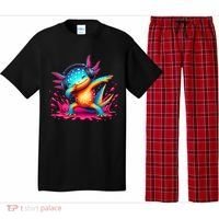 Dabbing Axolotl Kawaii Gaming Headphone  Pajama Set thumb 0