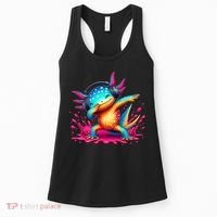 Dabbing Axolotl Kawaii Gaming Headphone  Women's Tank Top thumb 0