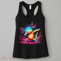 Dabbing Axolotl Kawaii Gaming Headphone  Women's Tank Top thumb 3
