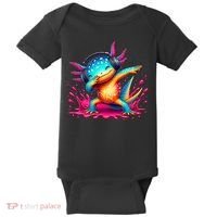 Dabbing Axolotl Kawaii Gaming Headphone  Baby Bodysuit thumb 0