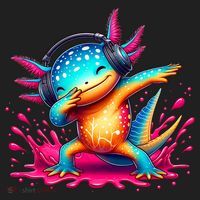 Dabbing Axolotl Kawaii Gaming Headphone  Hat thumb 2