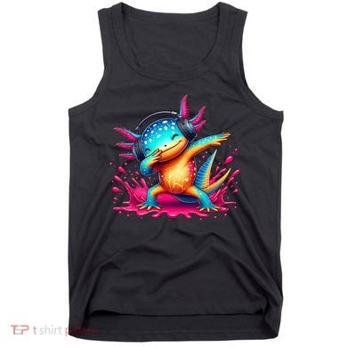 Dabbing Axolotl Kawaii Gaming Headphone  Tank Top