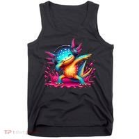 Dabbing Axolotl Kawaii Gaming Headphone  Tank Top thumb 0