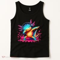 Dabbing Axolotl Kawaii Gaming Headphone  Tank Top thumb 2