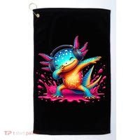 Dabbing Axolotl Kawaii Gaming Headphone  Golf Towel thumb 0