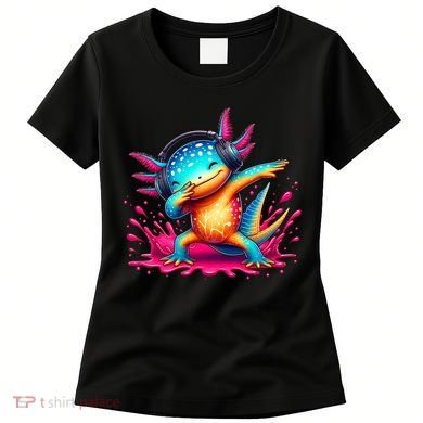 Dabbing Axolotl Kawaii Gaming Headphone  Women's T-Shirt