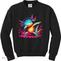 Dabbing Axolotl Kawaii Gaming Headphone  Kids Sweatshirt thumb 0
