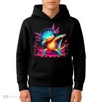 Dabbing Axolotl Kawaii Gaming Headphone  Kids Hoodie thumb 4