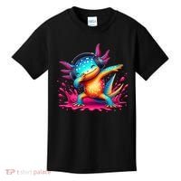 Dabbing Axolotl Kawaii Gaming Headphone  Kids T-Shirt thumb 0