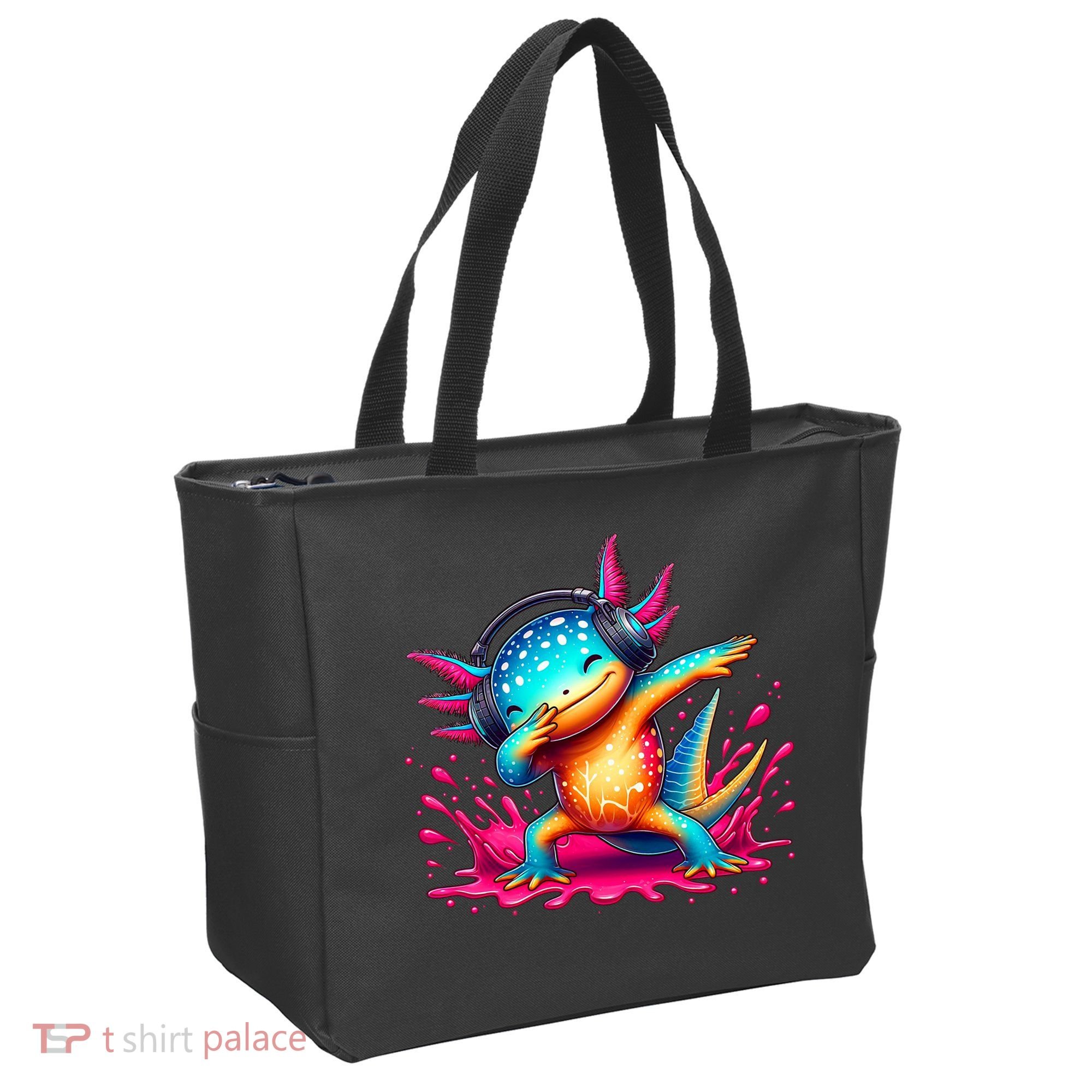 Dabbing Axolotl Kawaii Gaming Headphone  Tote Bag