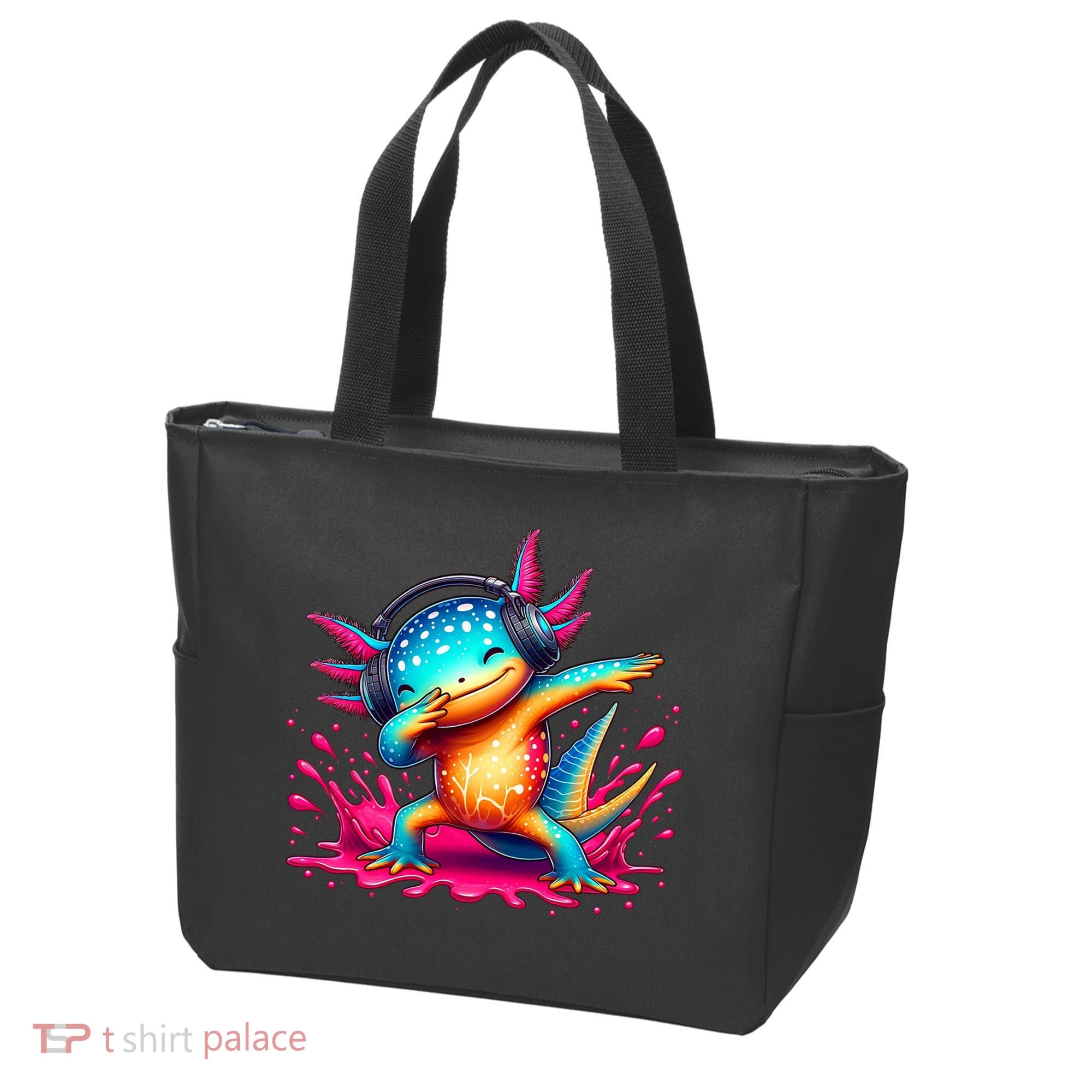 Dabbing Axolotl Kawaii Gaming Headphone  Tote Bag