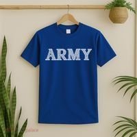 Distressed Army Logo Gray Pt Workout Retro Vintage Meaningful Gift T-Shirt thumb 2