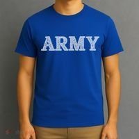 Distressed Army Logo Gray Pt Workout Retro Vintage Meaningful Gift T-Shirt thumb 3