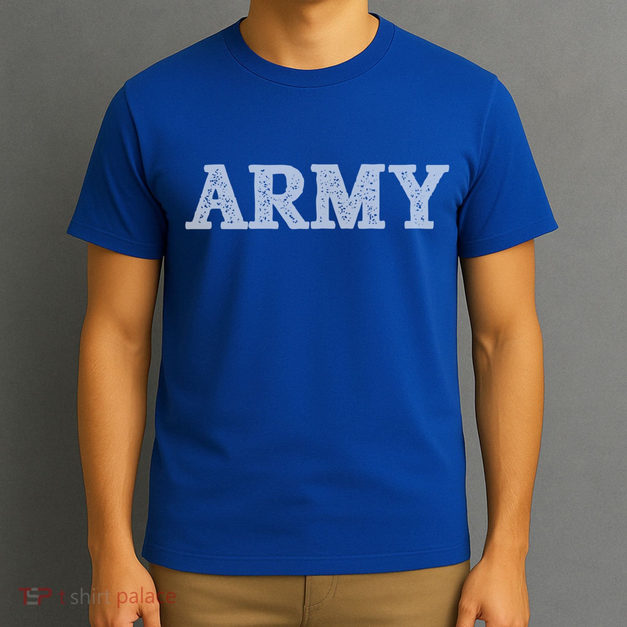 Distressed Army Logo Gray Pt Workout Retro Vintage Meaningful Gift T-Shirt