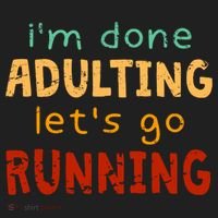 Done Adulting Let's Go Running Runner Pastime Marathon Gift Beanie thumb 2