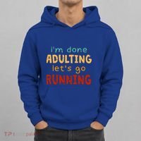 Done Adulting Let's Go Running Runner Pastime Marathon Gift Hoodie thumb 0