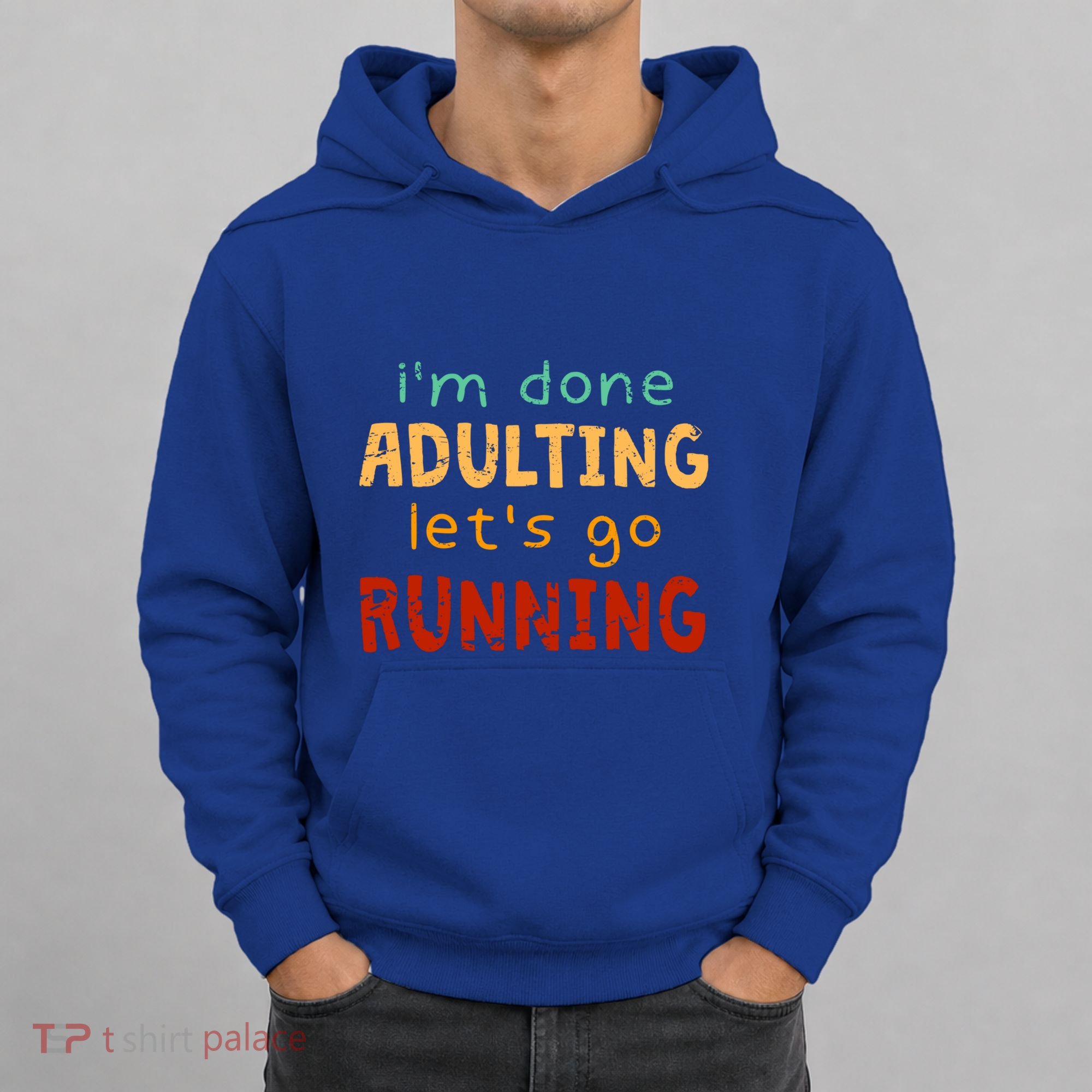 Done Adulting Let's Go Running Runner Pastime Marathon Gift Hoodie