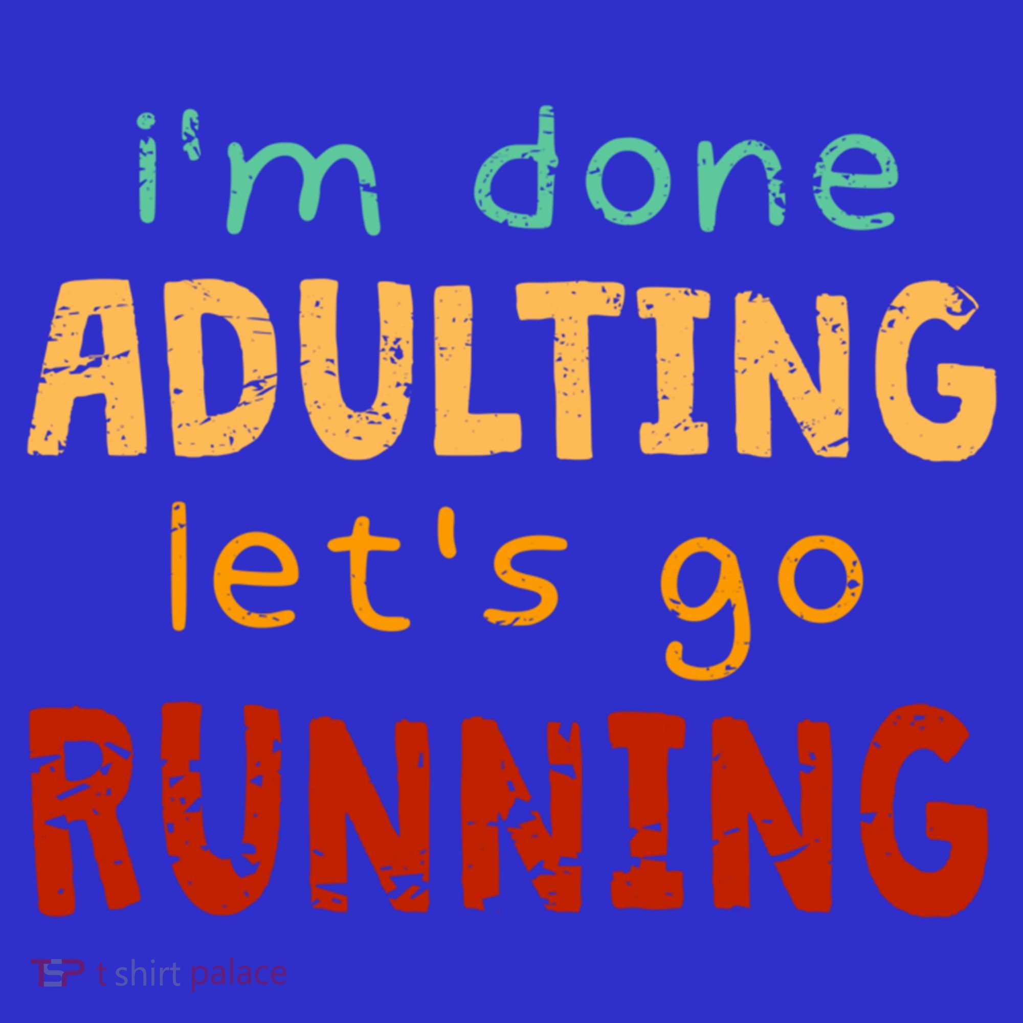 Done Adulting Let's Go Running Runner Pastime Marathon Gift Visor