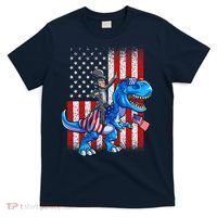 Dino Abraham Lincoln 4th Of July Shirt Boys American Flag T-Shirt thumb 0