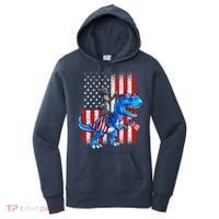 Dino Abraham Lincoln 4th Of July Shirt Boys American Flag Women's Hoodie thumb 0