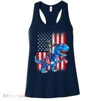 Dino Abraham Lincoln 4th Of July Shirt Boys American Flag Women's Tank Top thumb 0