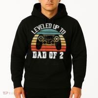 Daddy Again Leveled Up To Dad of 2 Dad Hoodie thumb 2