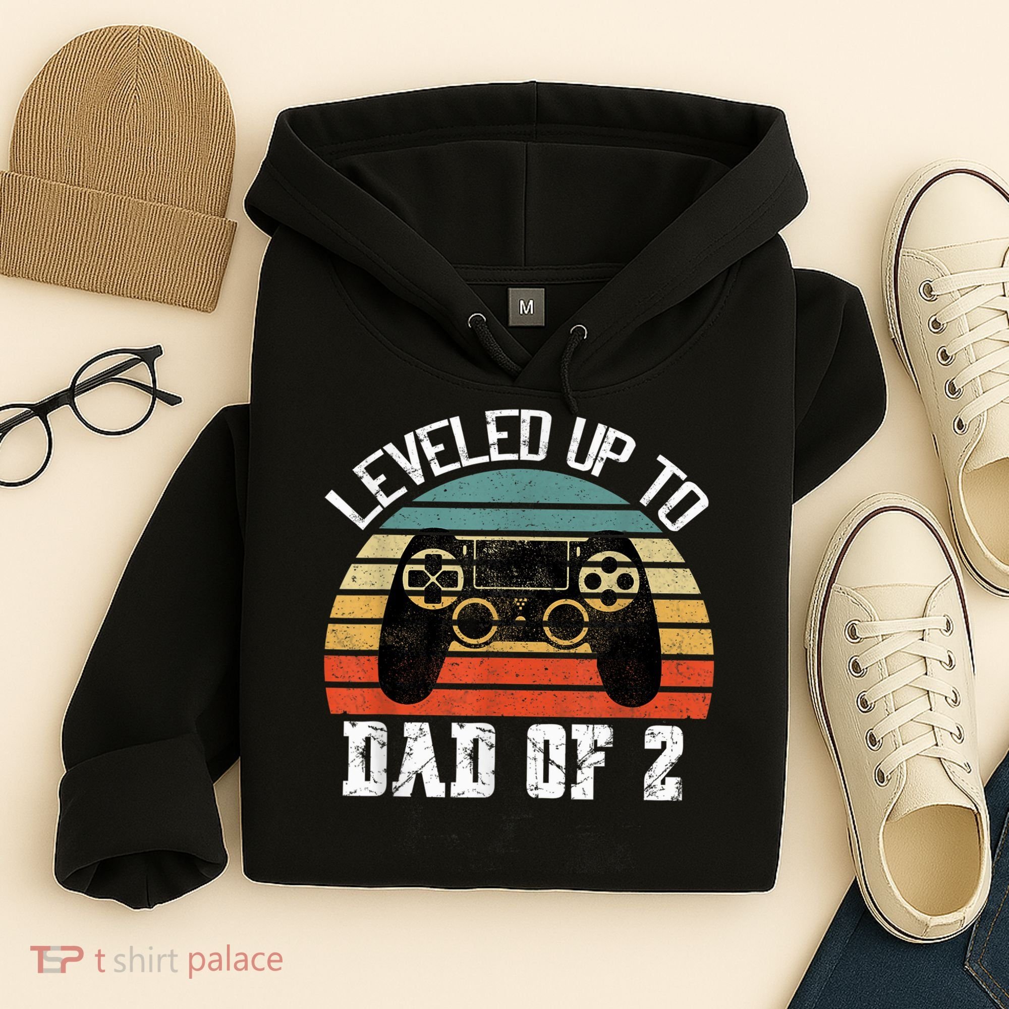 Daddy Again Leveled Up To Dad of 2 Dad Hoodie