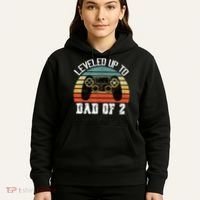 Daddy Again Leveled Up To Dad of 2 Dad Hoodie thumb 5